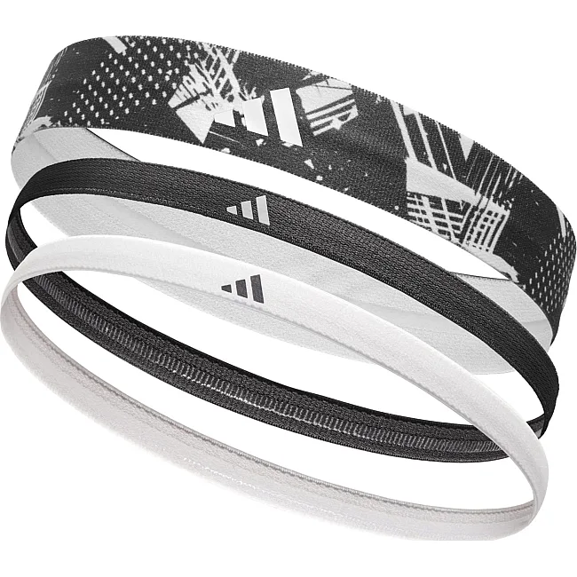 Пов'язки на голову жіноча Adidas Hairbands (Graphic) 3pk чорний, білий