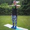 Тренажер многофункциональный, ролики с эспандерами и подставкой inSPORTline AB Roller AR400