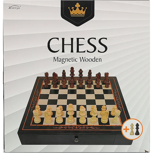 Шахматы
 деревянные на магнитах Xinliye W3303M
 38x38х2,5 см