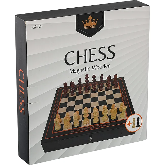 Шахматы
 деревянные на магнитах Xinliye W3303M
 38x38х2,5 см