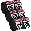 Бинты для бокса RDX RB Hand Wraps Combine 3 пары Black (4.5м.)
