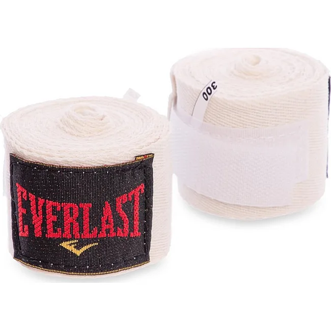 Бинты для бокса
 2штуки EVERLAST
 UR BO-6268-3 3м (Белый)
