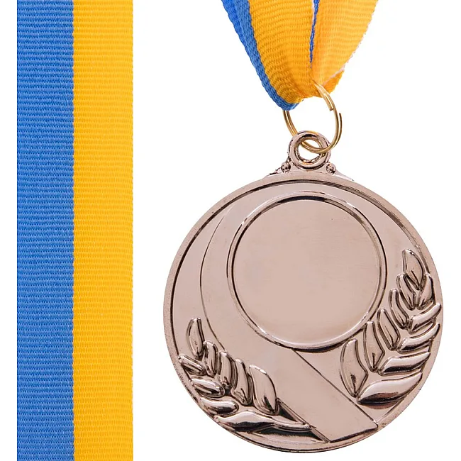 Заготовка медали спортивной с лентой SP-SPORT SKILL C-4845 ø5см (Серебряный)