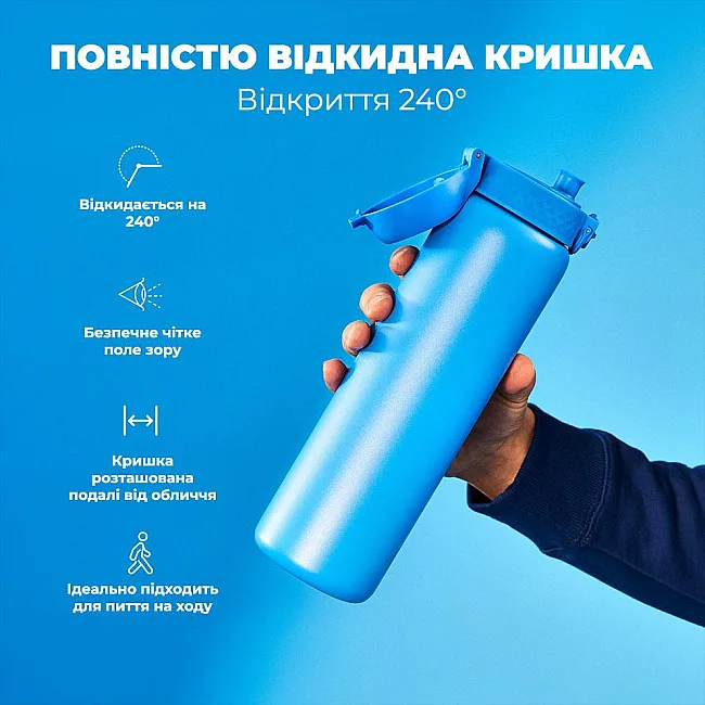 Бутылка для воды металлическая вакуумная ION8 920 мл. Vacuum Insulated, Blue