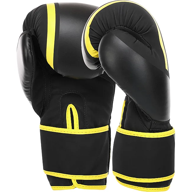 Распродажа! Перчатки для бокса PU HARD TOUCH BO-4250 (Черный-золотой)