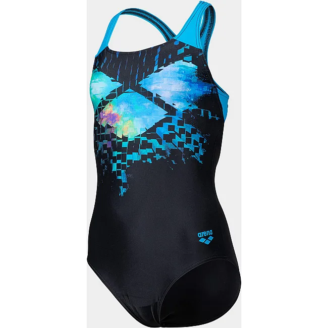 Купальник закрытый для девочек Arena MULTI PIXELS SWIMSUIT SWIM PRO