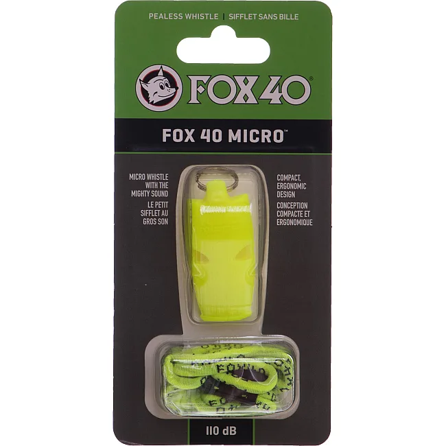 Свисток спортивний суддівський пластиковий зі шнурком WHISTLE MICRO SAFETY FOX40
-9513