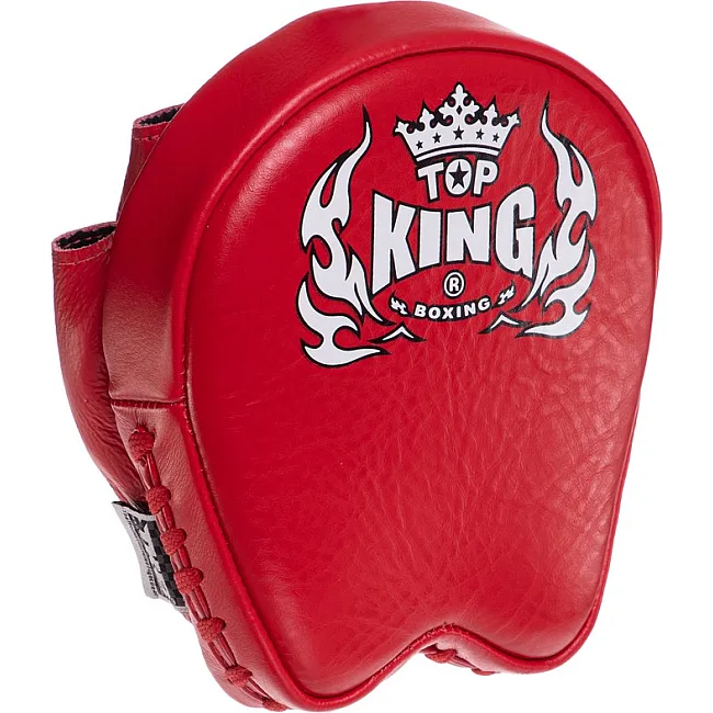 Мини-лапа боксерская изогнутая тренировочная кожа TOP KING Professional TKFMP 16x15x5см 2штуки (Синий)