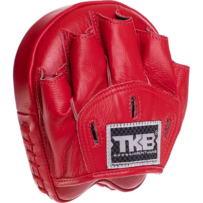 Мини-лапа боксерская изогнутая тренировочная кожа TOP KING Professional TKFMP 16x15x5см 2штуки (Синий)