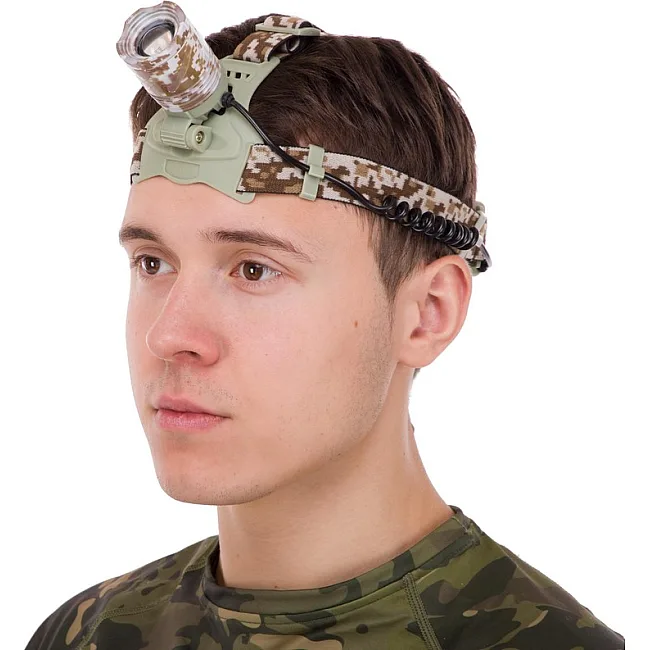 Налобный фонарик
 SP-SPORT
 SY-8021M (Камуфляж Marpat)