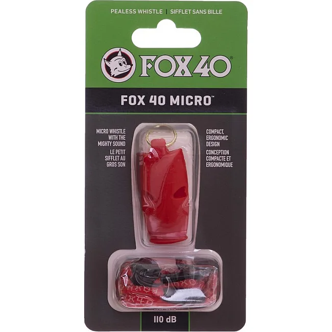 Свисток спортивний суддівський пластиковий зі шнурком WHISTLE MICRO SAFETY FOX40
-9513