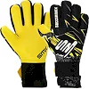 Вратарские перчатки профессиональные с защитой пальцев SOCCERMAX FB-8244 7-11 (Черный-желтый)