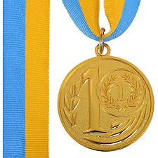 Медаль спортивна зі стрічкою SP-SPORT WREATH C-1489-5 ø5см (Золотий)
