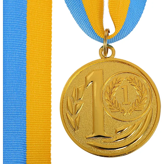Медаль спортивна зі стрічкою SP-SPORT
 WREATH C-1489-5 ø5см (Золотий)