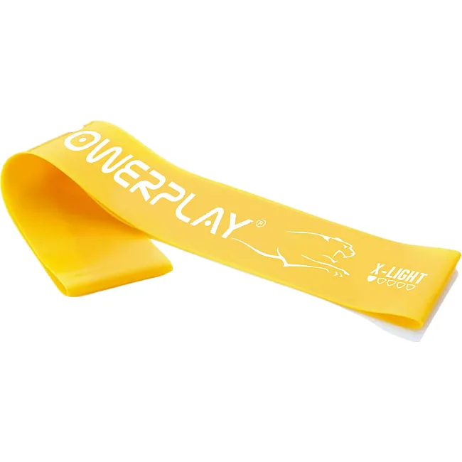 Фитнес резинка POWERPLAY 4113 0.4мм. Желтая (сопротивление 1-3 кг)