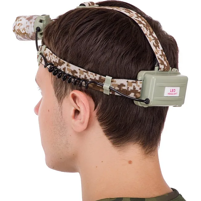 Налобный фонарик
 SP-SPORT
 SY-8021M (Камуфляж Marpat)