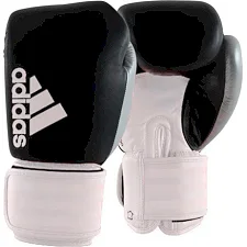 Боксерські рукавички Adidas Hybrid 200 Dynamic Fit (чорний-білий-срібло, ADIHDF200)