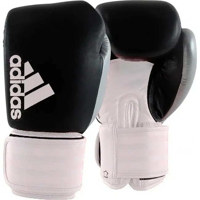 Боксерські рукавички Adidas Hybrid 200 Dynamic Fit (чорний-білий-срібло)