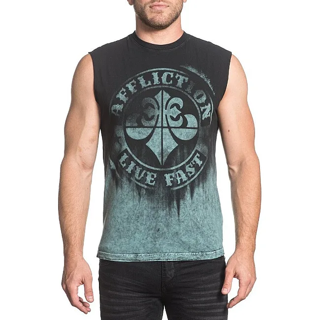 Двусторонняя безрукавка Affliction Tarnished Divio Reversible Muscle Tee