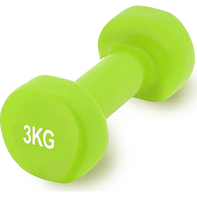 Гантель виниловый POWERPLAY 4125 Achilles 3кг. Зеленая (1шт)