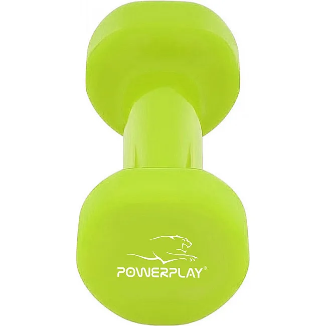 Гантель виниловый POWERPLAY 4125 Achilles 3кг. Зеленая (1шт)