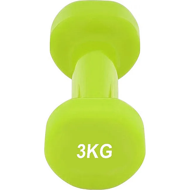 Гантель виниловый POWERPLAY 4125 Achilles 3кг. Зеленая (1шт)