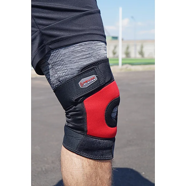 Наколенник-бандаж POWER SYSTEM PS-6012 Neo Black/Red (1шт)