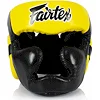 Шлем для бокса FAIRTEX HG13FH Sparring Headguard Full Head Coverage Black Yellow