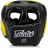 Шлем для бокса FAIRTEX HG13FH Sparring Headguard Full Head Coverage Black Yellow