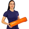 Ролер масажний циліндр (ролик мфр) 45см 3D Crystal Massage Surface ZELART FI-4907 (Помаранчевий)