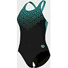 Купальник закрытый для женщин Arena KIKKO V SWIMSUIT V BACK GRAPHI черный, зеленый (для женщин) 38