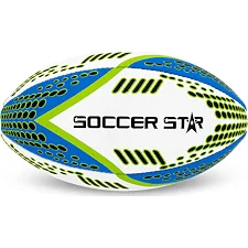 Регбийный мяч SOCCER STAR R-5354-3 (Белый-синий-салатовый)