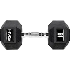 Гантель шестигранный HMS HEX PRO, 18 кг