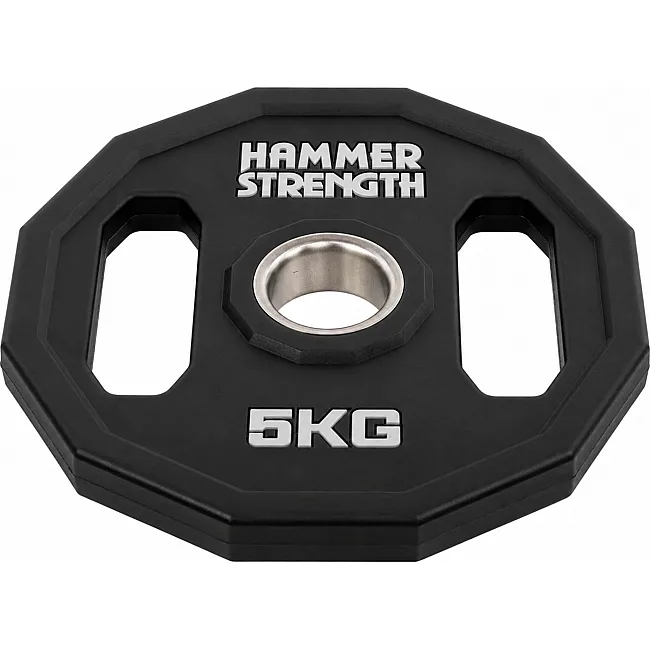 Блины диски полиуретановые 2 Handle металлическая втулка HAMMER STRENGHT TA-9986-5 (Черный)