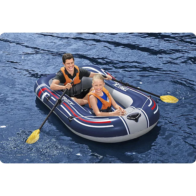 Човен надувний Bestway Hydro-Force Treck X1 228 х 121 см, сіро-синій