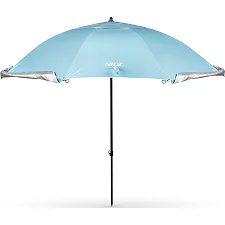 Зонт пляжный 2-в-1 NILS CAMP NC17114 XXL 240 см, голубая