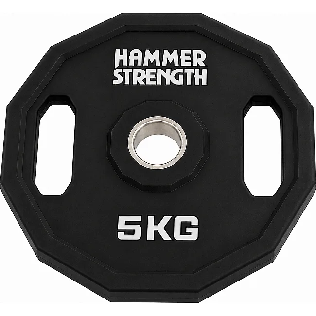 Блины диски полиуретановые 2 Handle металлическая втулка HAMMER STRENGHT TA-9986-5 (Черный)