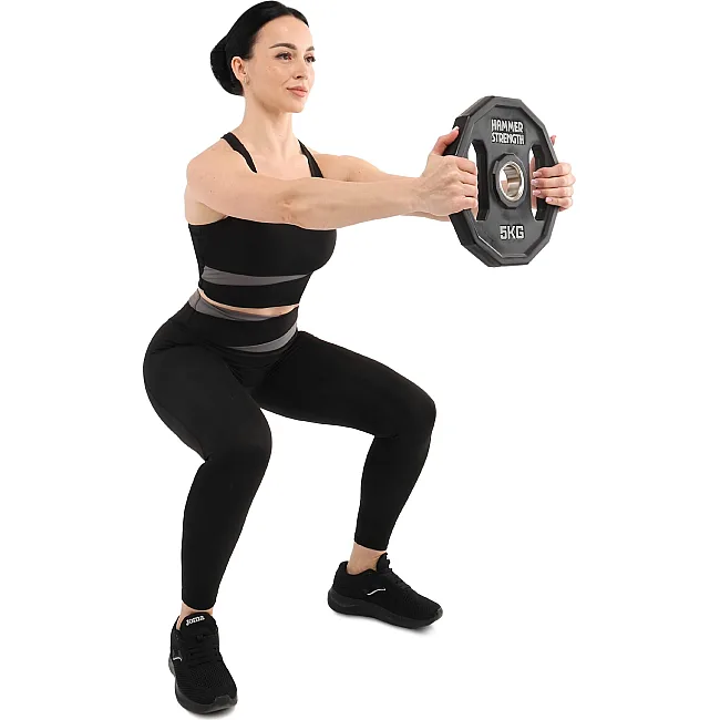 Блины диски полиуретановые 2 Handle металлическая втулка HAMMER STRENGHT TA-9986-5 (Черный)