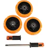 Колесо для пресса ролик для пресса тройной SP-SPORT FI-8670 (Черный-оранжевый)