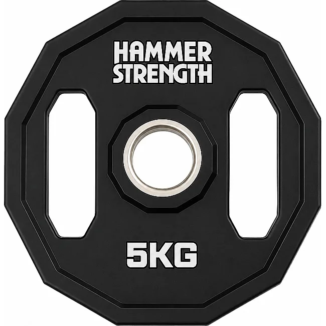 Блины диски полиуретановые 2 Handle металлическая втулка HAMMER STRENGHT TA-9986-5 (Черный)
