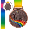 Медаль спортивная с лентой цветная тематическая SP-SPORT Волейбол C-0343 ø6,5см (Бронзовый)