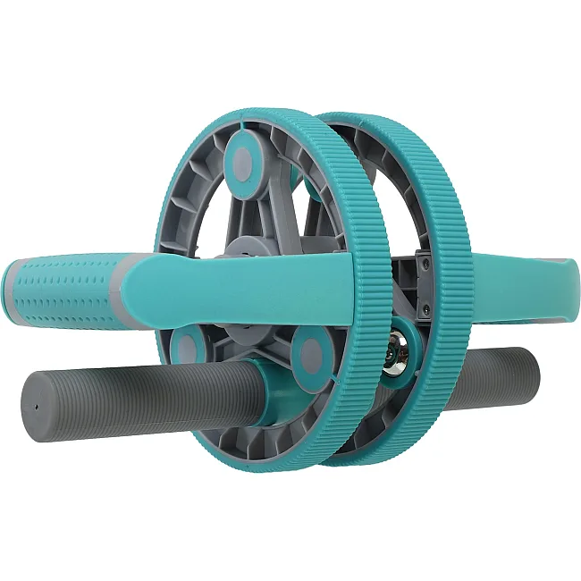 Колесо для пресса 3 в 1 универсальный компактный фитнес-набор Multipurpe compact fitness set Yogaplus FI-9377 (Серый-бирюзовый)