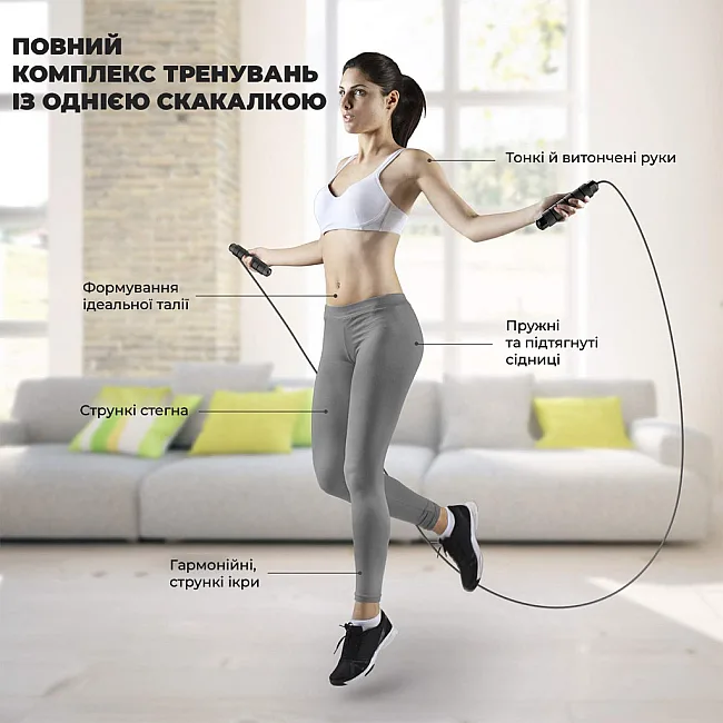 Скакалка скоростная PowerPlay 4212 X ROPE с утяжелителем Черно/Красная (120г*2) 3м.