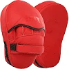Лапа боксерская изогнутая тренировочная кожа HARD TOUCH BO-4231 19x5x25см 2штуки (Красный)