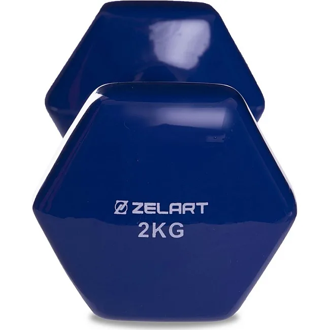 Гантель для фитнеса виниловая ZELART
 TA-2777-2 1шт 2кг (Красный)