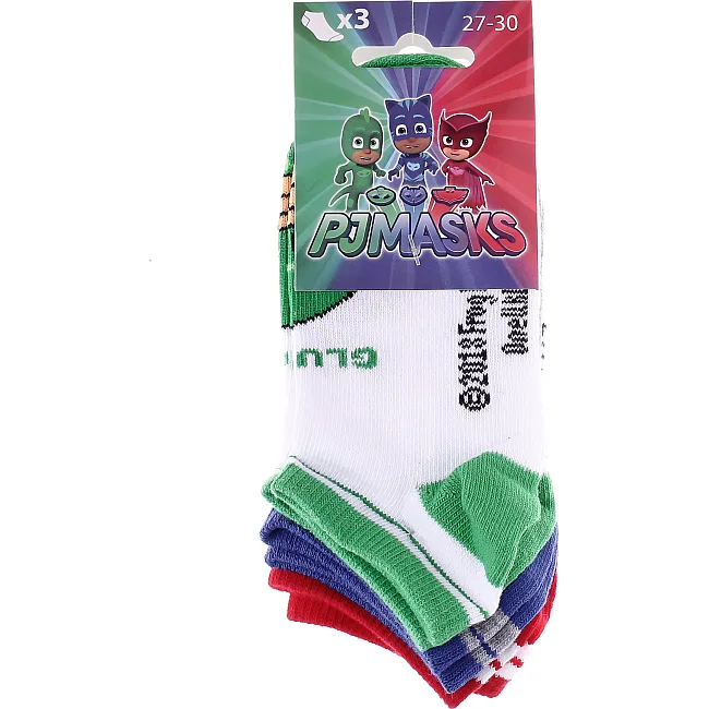 Носки PJ MASKS GRIS CHINE GLUGLU ET RAYURES/ROUGE 3P детские арт 83890755-2