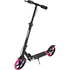 Самокат с ручным тормозом Razzo CITY 200 мм. алюминиевый HUL1-200 Black/Pink