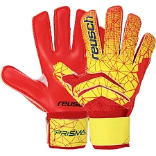 Вратарские перчатки с защитой пальцев REUSCH FB-915B (Желтый-красный)