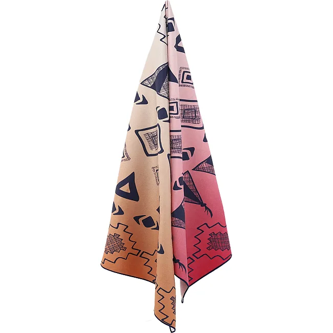 Полотенце-коврик для йоги из микрофибры нескользящий 4MONSTER YOGA TOWEL Y-YGT 186x75см (Синий)