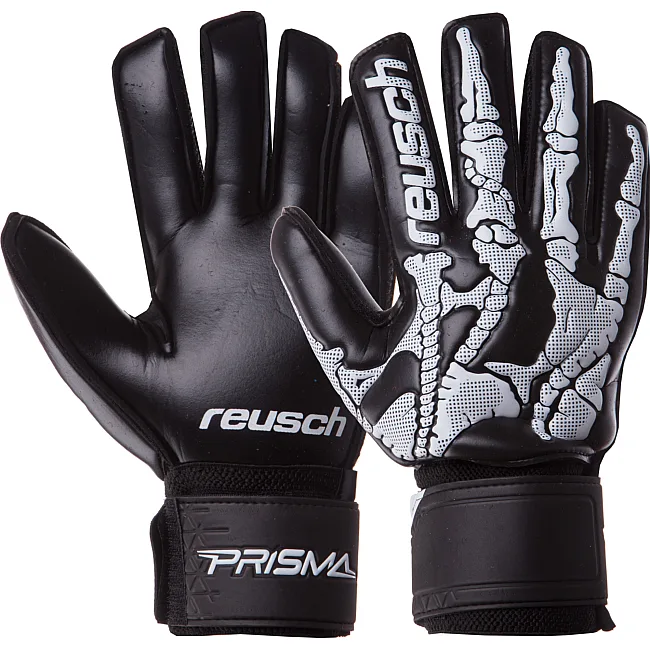 Вратарские перчатки с защитой пальцев REUSCH FB-935 (Черный-белый)